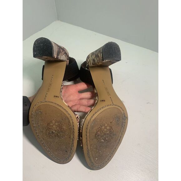 Vince Camuto Womens Citriana Pump Snake Print Black Elastic Ankle Strap Size 9.5 - Picture 8 of 8